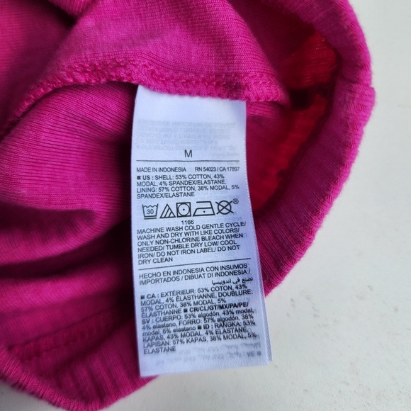 NWT Old Navy Womens Hot Pink Ribbed V-neck Halter Tie Tank Top Built In Bra M - Picture 12 of 14